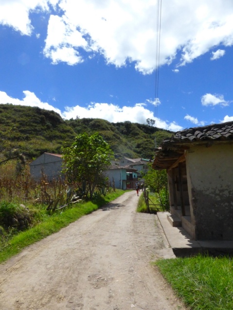 Part of the hiking trails pass villagers' homes